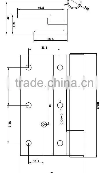 9.03.10643 Aluminum Alloy Mullion Hinge PVC Mullion Hinge for UPVC Windows and Doors photo-2