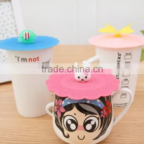 Colorful Flexible Silicone Suction Seal Cup Cover Lids photo-6