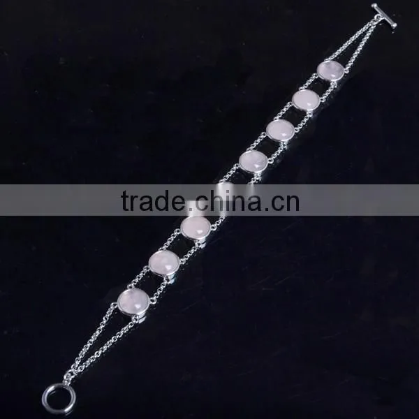 Natural Stone Rose Quartz Bracelet Magnetic Bracelet Jewelry photo-2