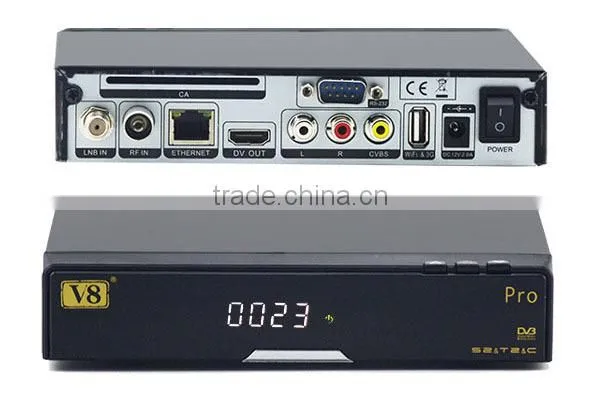 2015download Free Mobile Games V8 Pro HD Free to Air DVB-S2+T2+Cable Satellite TV Receiver Support IPTV CCCAM for SKY UK photo-3