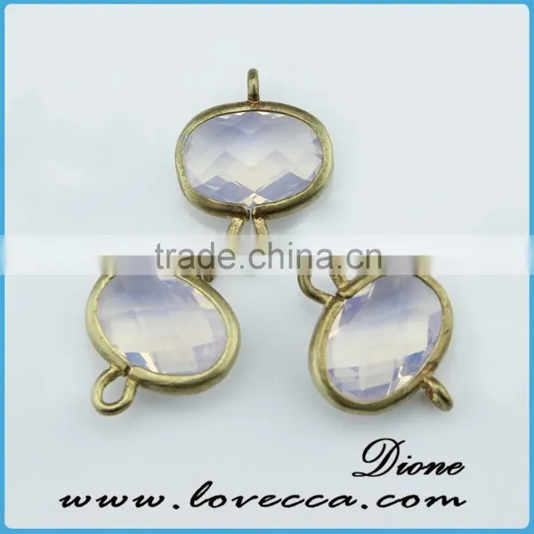 Hot Sell Beautiful Various Shape+color Silver Frame Glass Gemstone Pendant photo-5