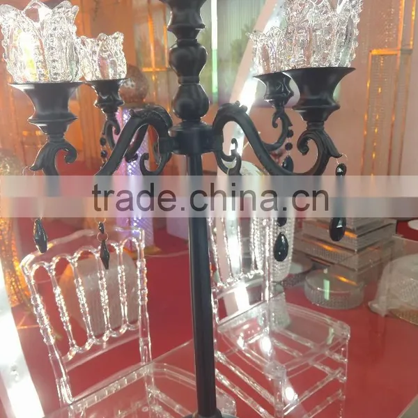 Black Candelabra Wedding Centerpieces,tall Wedding Candelabra Centerpiece photo-2