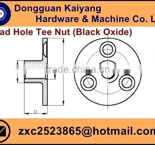 Brad Hole Tee Nut (for Furniture) With Black Oxide; M12 photo-4