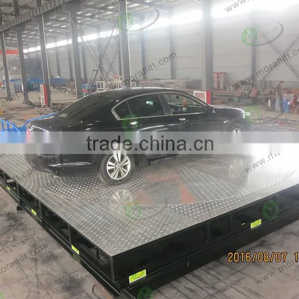 Hot Sale Hydraulic Car Scissor Lift /scissor Car Lift Elevator Add Turntable photo-2