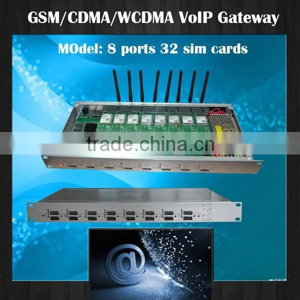 Hot Cdma Voip Gateway! Gps Repeater,8 Channels 32 Sim Cards