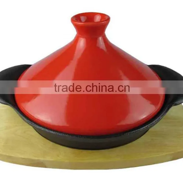 22cm Enameled Cast Iron Tagine With Handles photo-3