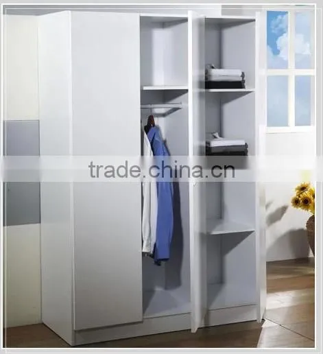 3 Doors Modern Wooden Clothes Cabinet