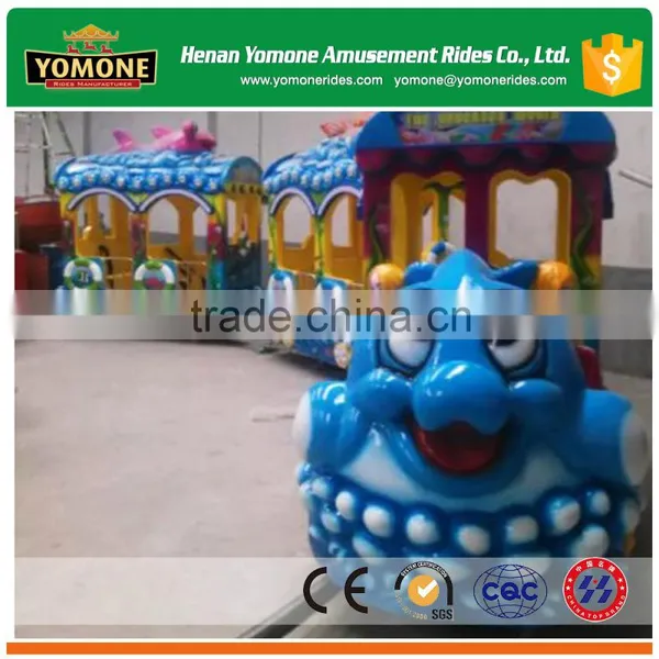 Theme Park Equipment Ocean Track Train, 14 Seats Funfair Track Train Rides for Sale photo-2