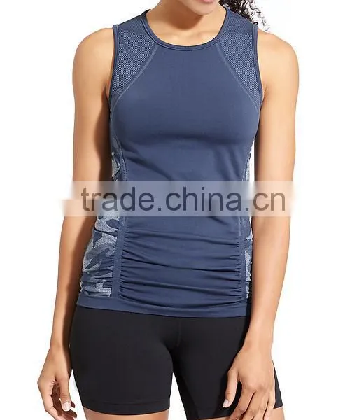 Custom Logo Yoga Vests Gym Tank Top Workout Sports Wear Fashion Tank Top Women photo-3