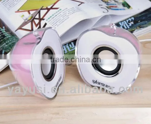 A.PPLE Shape USB2.0 Factory Mini Speaker With Light photo-2