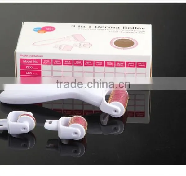 2015 Newest 180/600/1200pins 3 in 1 Derma Roller photo-4