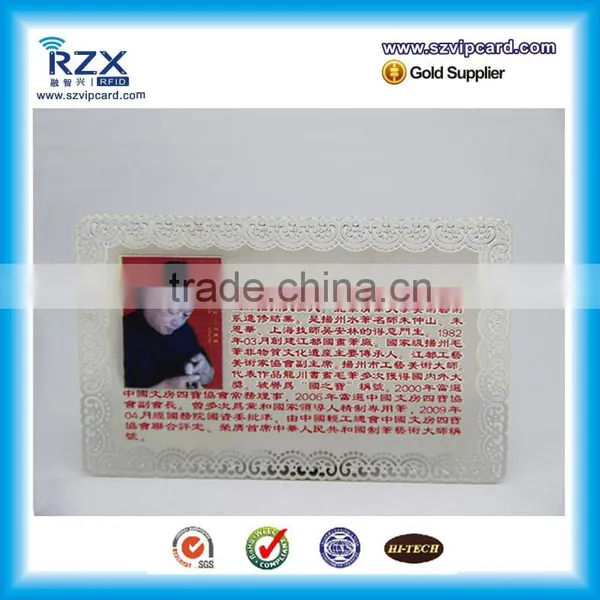Cheap Price Carved Cut Card Silver Metal Business Card photo-2