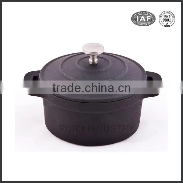 High quality kitchen casserole enamel cast iron wok pan
