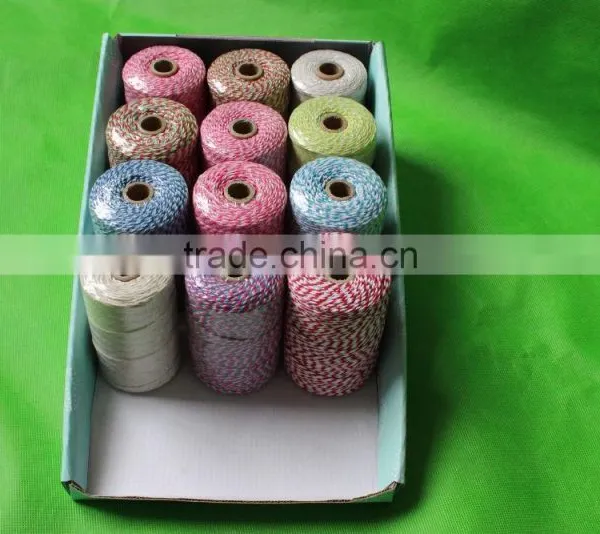 2mm*200yds Three Colors Twisted Baker Twine for Gift Packing Cooking Party Wedding Decorating and DIY photo-5