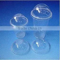 Disposable Clear Plastic Dome Lid for Beverage Cup 12oz-16oz Hot Coffee Cup