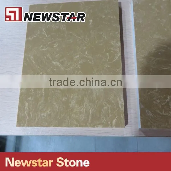 Light Brown Marble Type Artificial Marble Floor Tiles photo-2