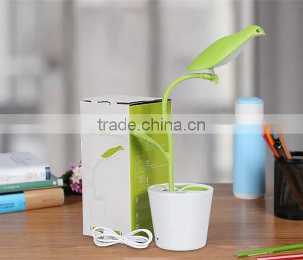 Simple Free Bird Lamp LED Small Table Lamp Bedroom Bedside Foldable USB Rechargeable Lamps photo-5