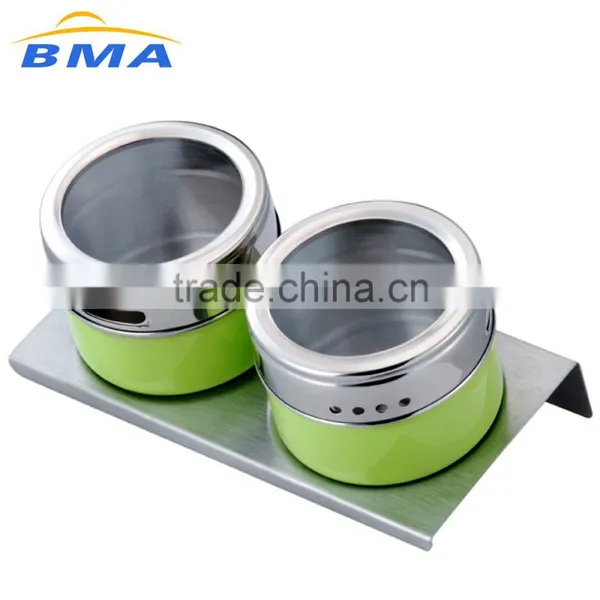2 Piece Megenetic Salt And Pepper Set,Stainless Steel Condiment Set photo-3