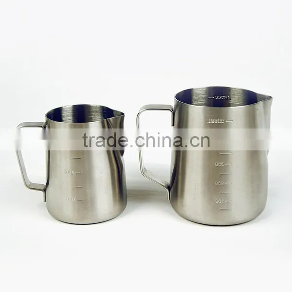 Stainless Steel Milk Cup Milk Frothing Pitcher 12oz Stainless Steel Milk Pot photo-2