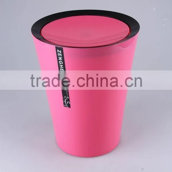 Swivelling Cover Plastic Trash Can Household Garbage Can/Rubbish Bin photo-4