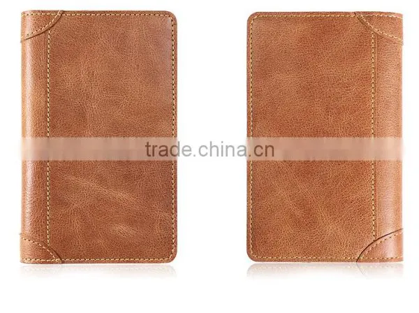 Retro Bifold Men Pure Leather Business Card Holder Fashion Card Wallet photo-2
