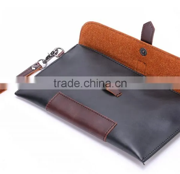PU Leather Clutch Wallets Purse Handbag With Wristbelt photo-4
