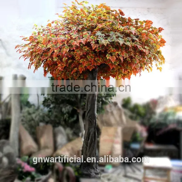 GNW White Artificial Big Maple Trees With White Decorative Tree Branch for Indoor Wedding Decoration photo-4