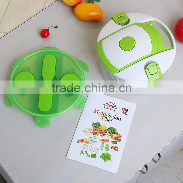 Multifunctional Shredder Household Kitchen Assistant 13 Piece Kitchen Tool Set Round Salad Fruit Slicer photo-5