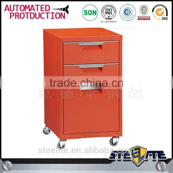 Grey Color Under Desk Small 3 Drawer Mobile Metal File Cabinet on Sale photo-6