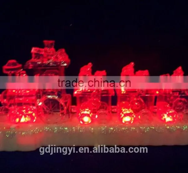 2015 Acrylic Train and Santa Heads Table Decoration With Led Light photo-4