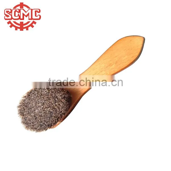 Wooden Handle Horse Hair Shoe Brush photo-2