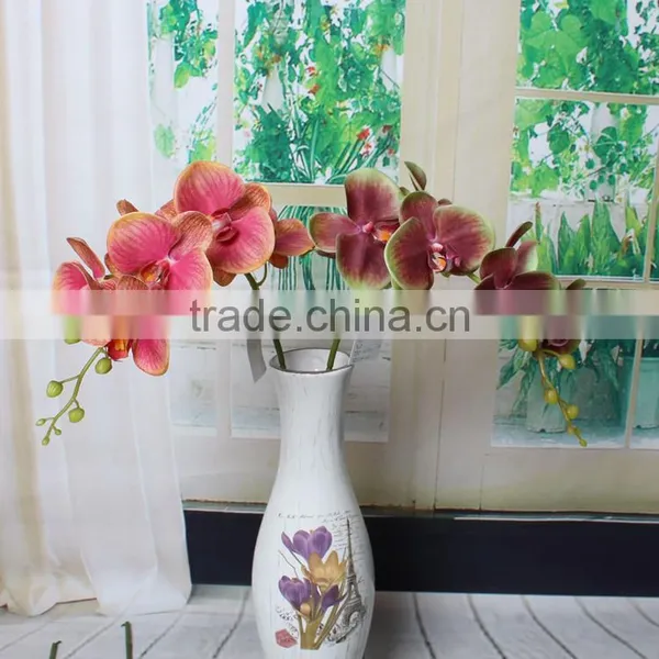 Home Table Decorative Silk Artificial Big Flower Phalaenopsis photo-4