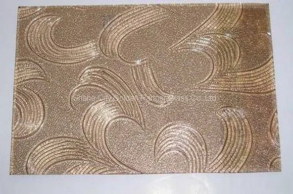 3~8mm Clear Patterned Glass/Figured Glass/Pattern Glass for Windowand Door, Furniture, Bathroom, Building photo-3