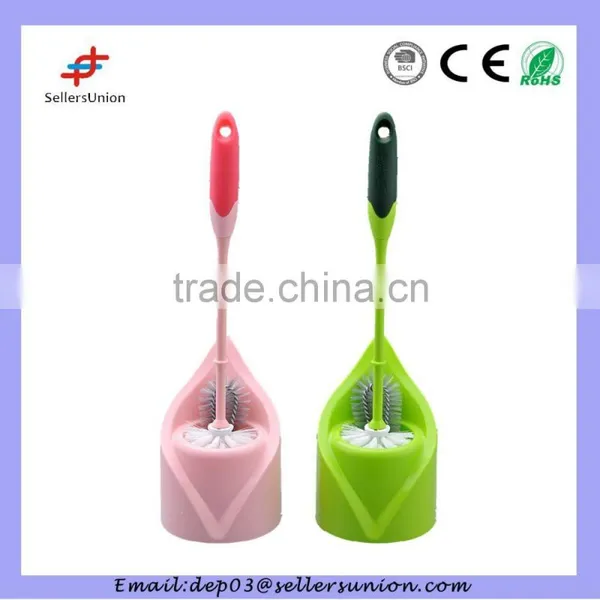 Plastic Curved Toilet Brush With Holders