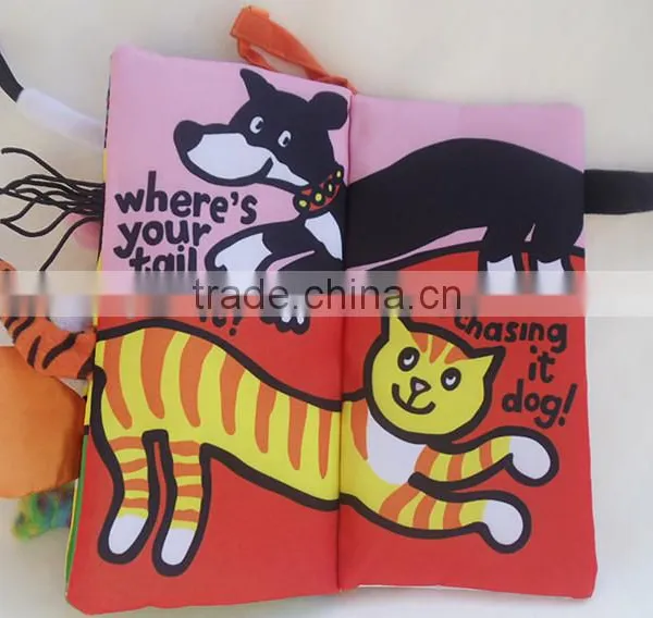 New Born Baby Infant Developmental Soft Animal Cloth Book Farm Tails Cloth Book photo-5