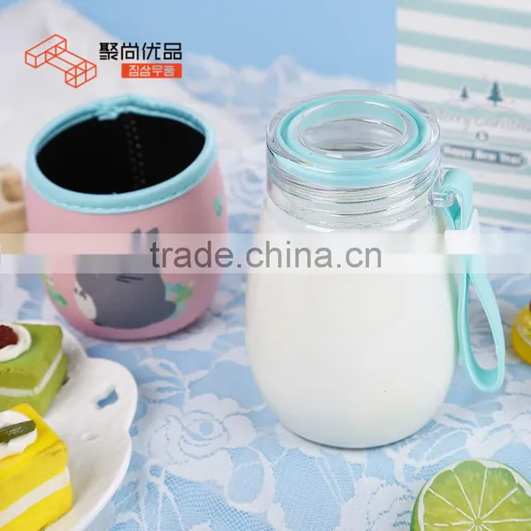 L00055 2017 High Quality Stylish Design Custom Penguin Shape Pyrex Heat-Resistant Clear Glasses Bottles photo-3