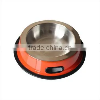 OEM Color Printed Rubber Bottom Metal Stainless Steel Pet Dish/ Dog Bowl/ Pet Feeder/waterer photo-6