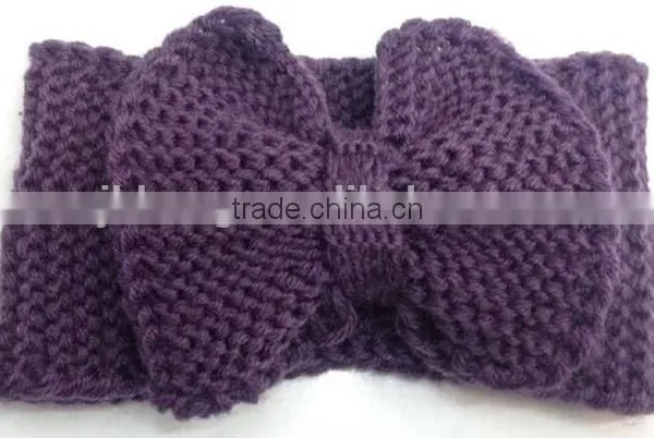 STOCK Wholesale Crochet Head Wraps Crochet Bow Knit Headwrap photo-3