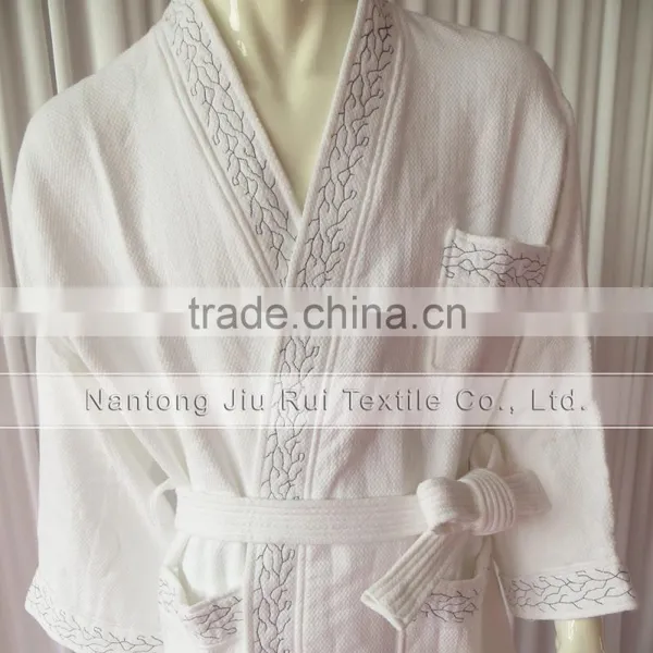 Two Colors Hotels Thick Absorbent Soft Cotton Robe Bathrobes Waffle Bathrobes Chevron photo-4