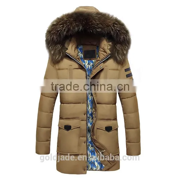 2016 Top Quality Wind Proof Mens Parka Winter Jacket With Fur Hood Parka Jackets Wholesale Blank photo-5