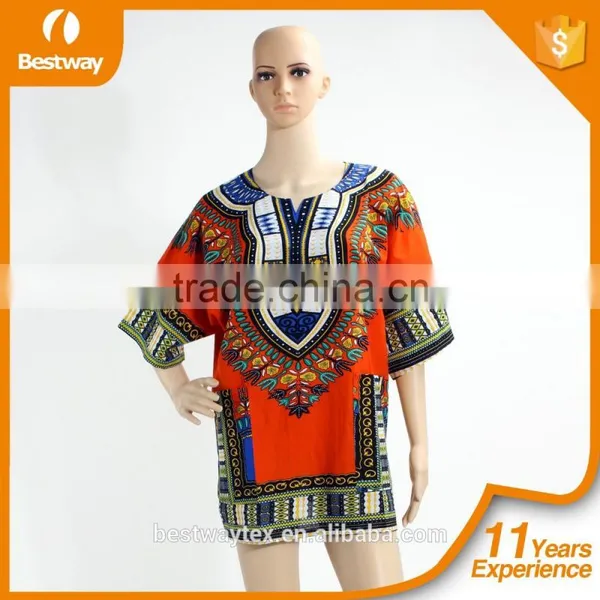 Wholesale African Tradition Summer Wearing Unisex African Shirts Dashiki photo-6