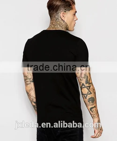 Men White / Black Plain Crewneck Short Sleeves t Shirt Custom photo-4