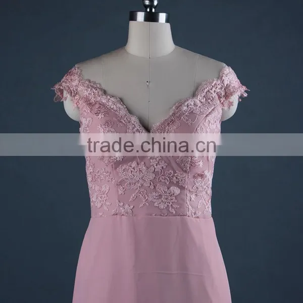 Beaded Pink Long Evening Dress photo-6