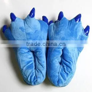 Kids Men Women Animal Monster Feet Slippers Claw Paw Plush Shoes photo-3