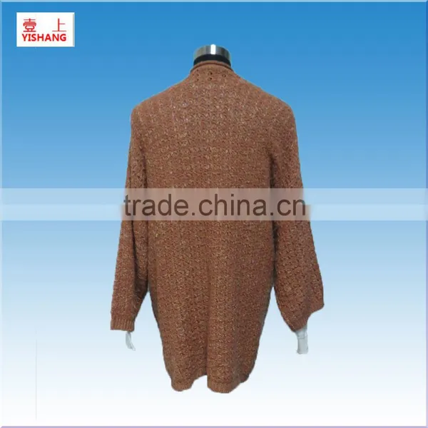 100%Acrylic Slubby Yarn Lady Fashion Sweater photo-2