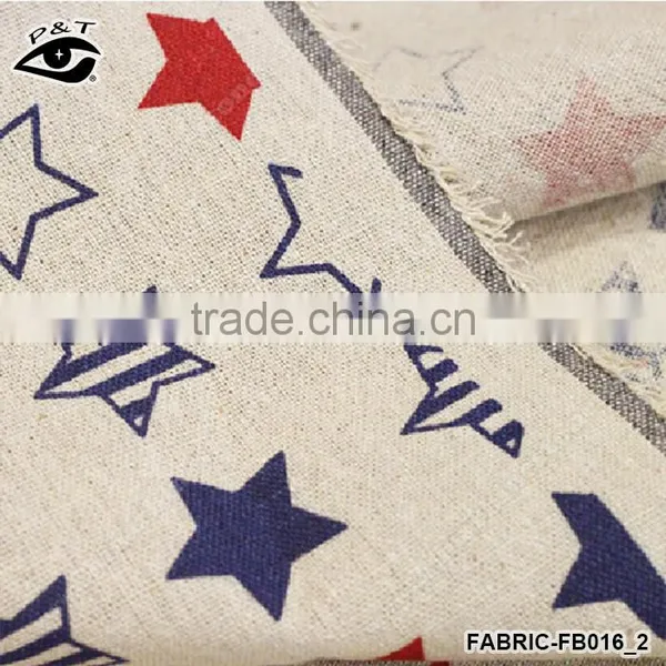 160cm Find Star Printed Canvas Vintage Canvas Textile Linen&Cotton Fabric ZAKKA for Curtain Sofa Cushion DIY photo-3
