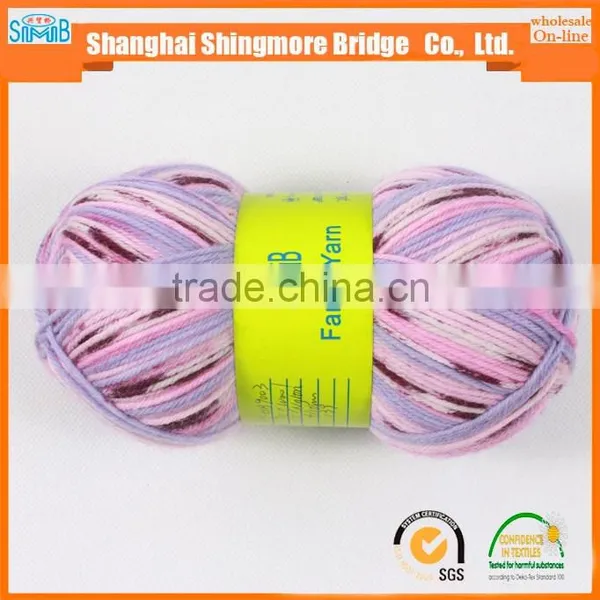 China Knitting Yarn Gold Supplier Hot Wholesale 2016 New Fashion DIY Wool Sock Yarn for Knitting photo-4