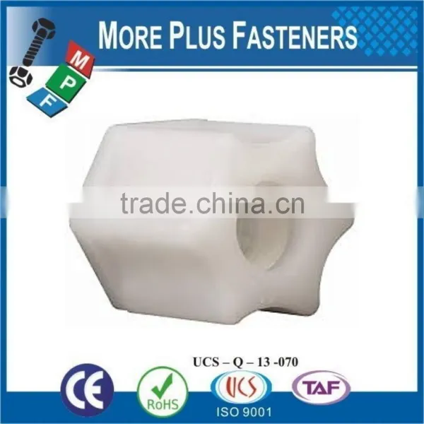 Made in Taiwan Black Domed Hexagonal Natural Finish Nylon Jam Plastic Jam Wing Nut photo-3