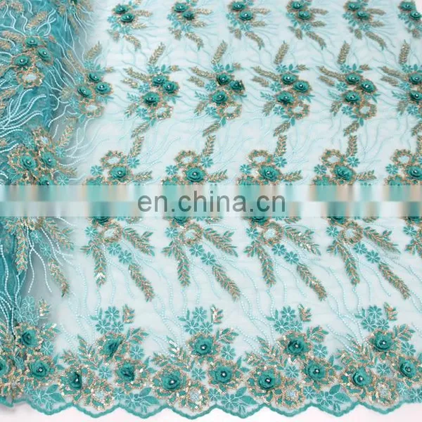 Textile China Supplier Fabric Wedding African Embroidery Lace Fabric Handwork French Lace Fabric photo-4