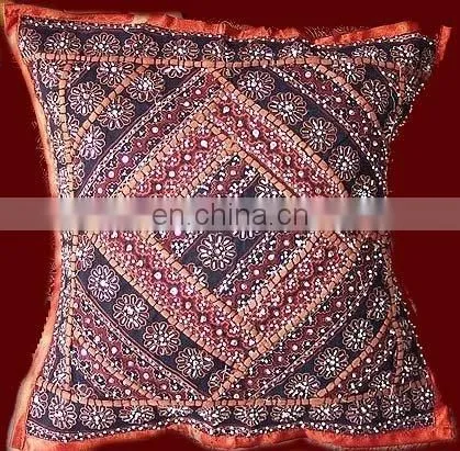 Sequins Patches Cushion Cover